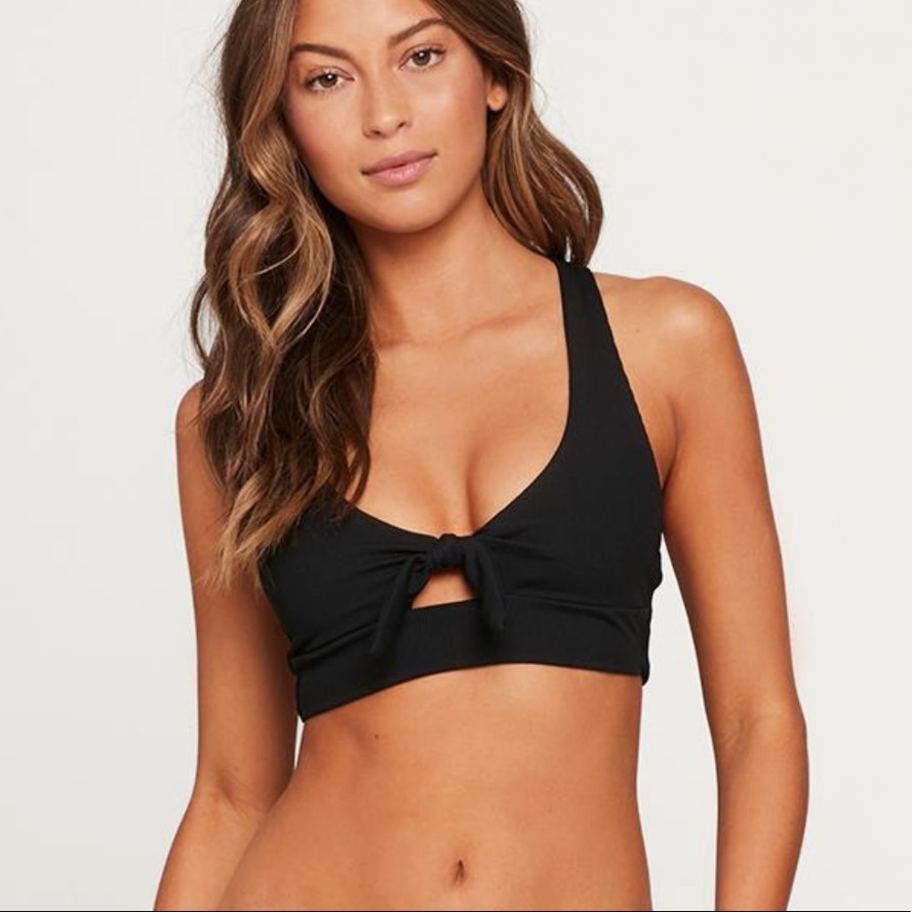 Black Ribbed Tara Top - Picture 2 of 7